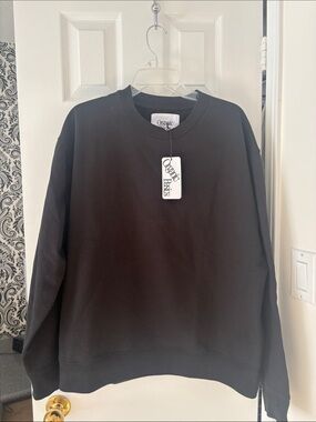 Organic Basics  Black Crewneck Sweater Women’s
